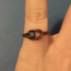 Turquoise and copper ring, size 6